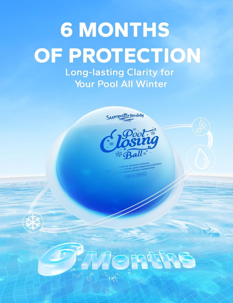 SUMMERBUDDY Pool Closing Ball, Winter Closing Kit for Above Ground and Inground Pools, Up to 30,000 Gallon - Image 2